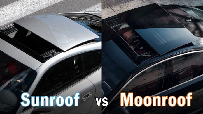 Difference between sunroof and moonroof