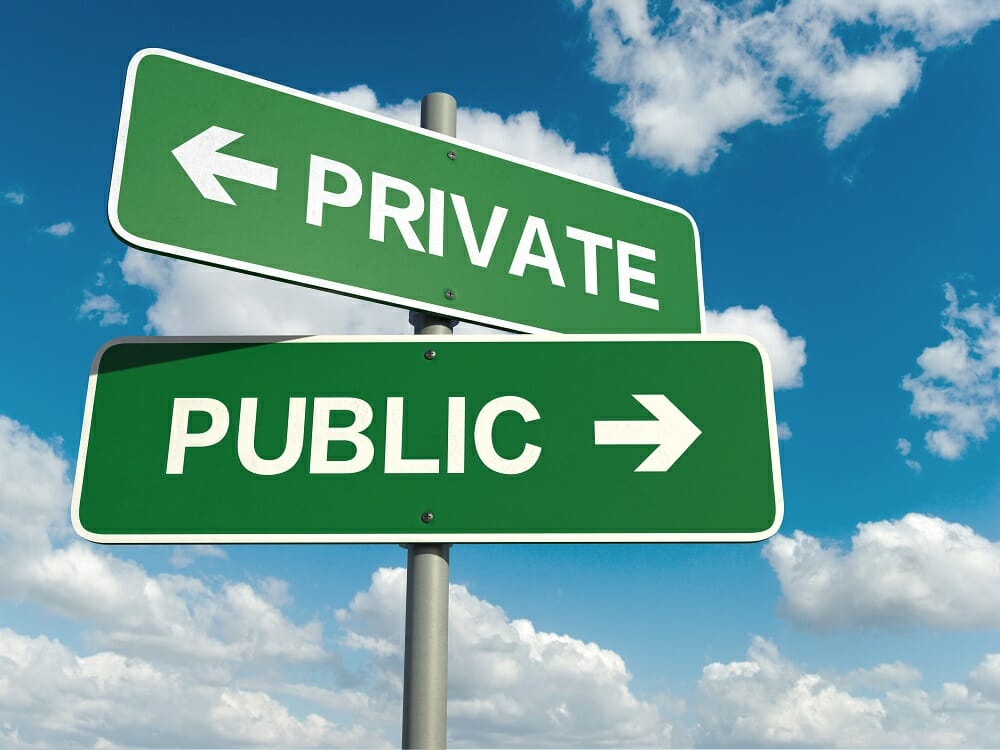 Difference between private and public company